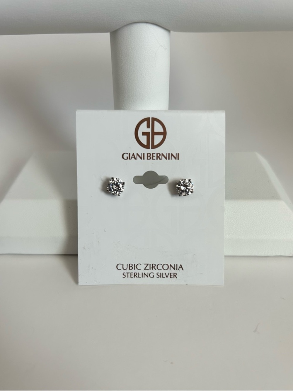 Giani Bernini Sterling Silver Cubic Zirconia Stud Earrings - Silver